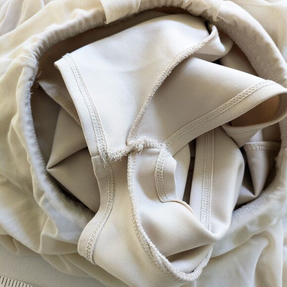 Akira Mesh Skirt Overlay Shorts Size S Tan Nude Ballet Dance Boho Black Label - Picture 7 of 15